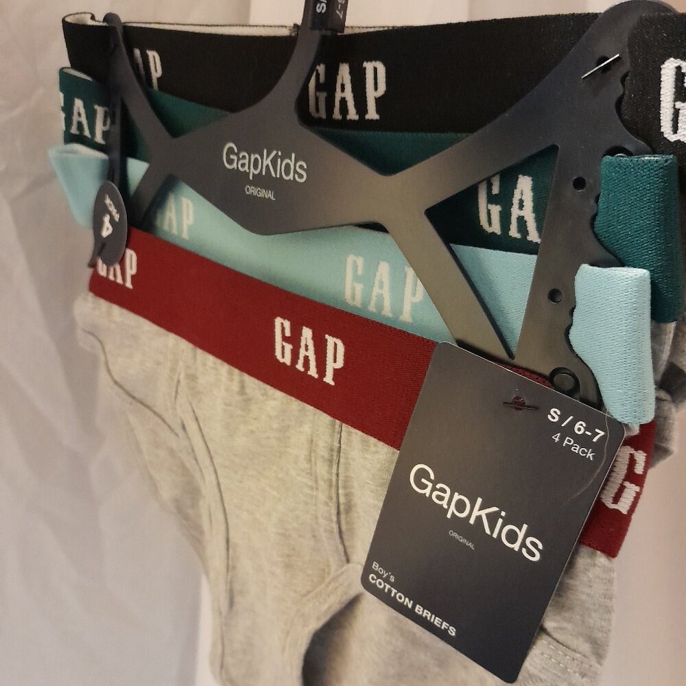Gap Kids New With Tags Boys Underwear Pack of 4 Cotton Briefs Size Small 6/7 - Picture 4 of 4